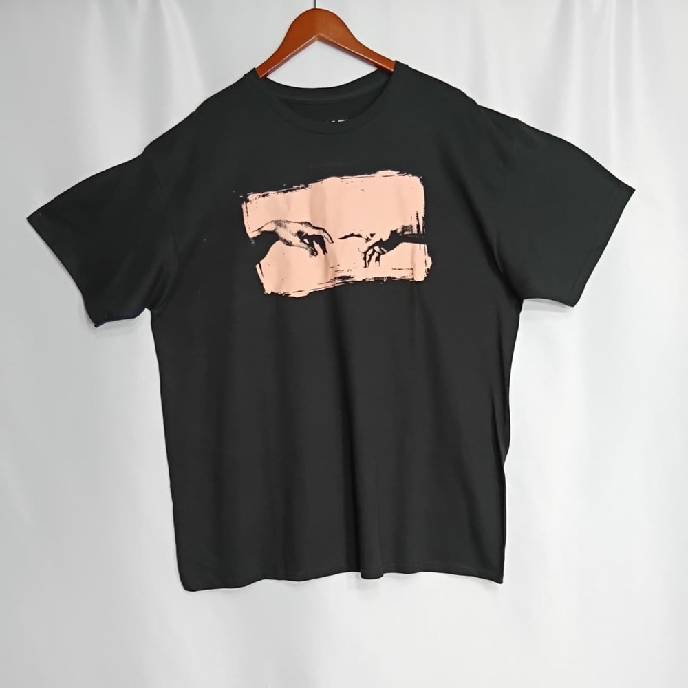 MAD Engine Black Tee with Pink Graphic